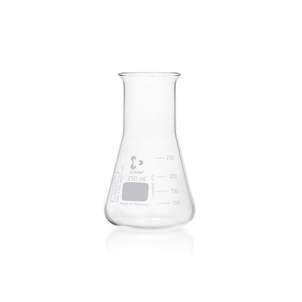Erlenmeyer flasks 300ml wide neck boro 3.3, pack of 10