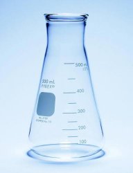 Erlenmeyer flasks 300ml wide neck boro 3.3, pack of 10